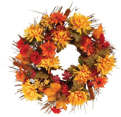 18" Mum Wreath