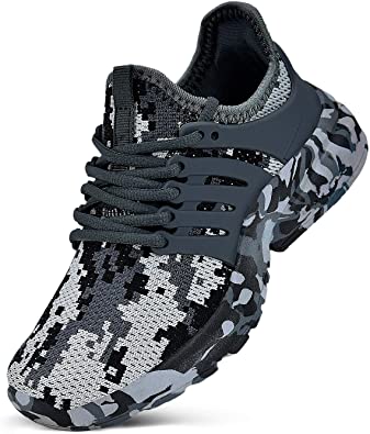 NYZNIA Boys Girls Shoes Tennis Running Lightweight Breathable Sneakers for Kids…