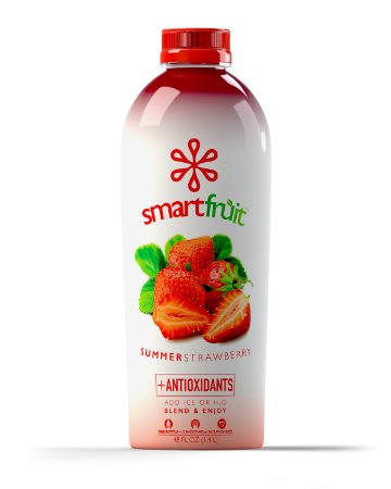 Smartfruit Summer Strawberry, All Natural 100% Fruit Smoothie Mix, No Added Sugar, Non-GMO, No Additives, Vegan, 48 fl oz (Pack of 1)