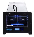FlashForge 3d Printer Creator Pro Metal Frame Structure Acrylic Covers Optimized Build Platform Dual Extruder W2 Spools Works with ABS and PLA