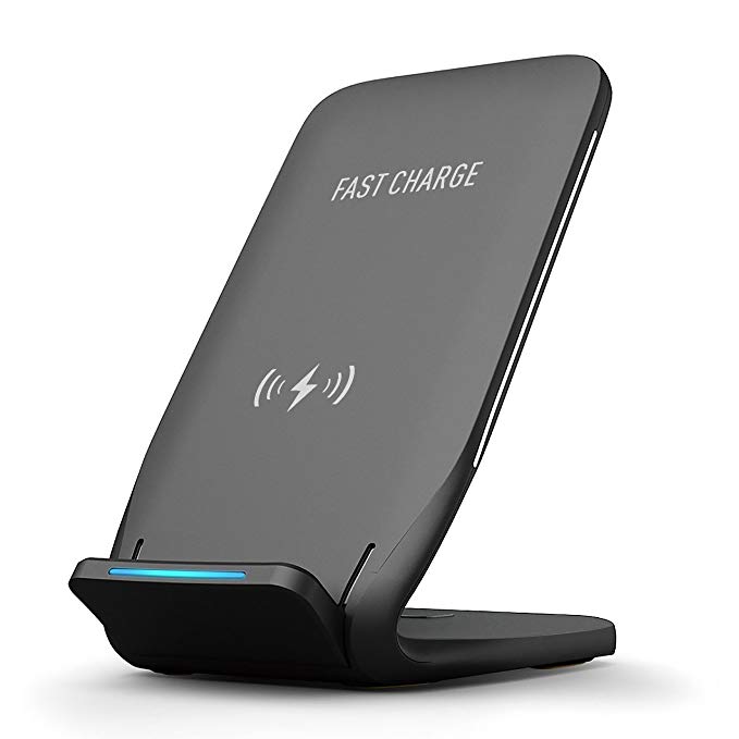 Fast Wireless Charger, PICTEK 【7.5W Fast Charger】 Qi Wireless Charging Stand with Type-C Cable and Charging Switch for iPhone XS/XS Max/XR, iPhone X/8/8Plus, 10W Fast wirless charger for Samsung Galaxy S8/S8 /S9/S9 Plus/S7 Edge/S7 and Qi-enable Devices(No AC Adapter)