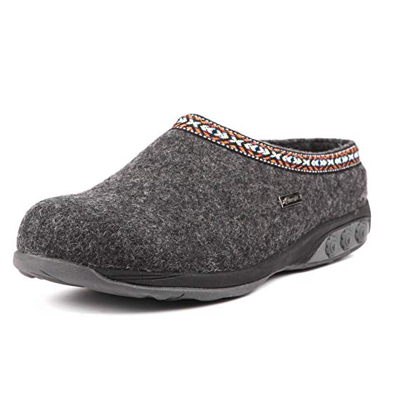 Therafit Heather Women's Indoor/Outdoor Wool Clog Slipper for Plantar Fasciitis & Foot Pain