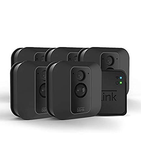 Blink XT2 Outdoor/Indoor Smart Security Camera with the Echo Show 5 Charcoal, 5 Cameras