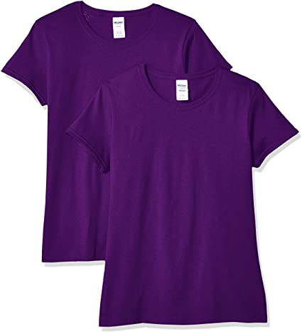 Gildan Women's Heavy Cotton Adult T-Shirt, 2-Pack