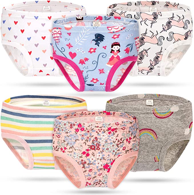 Momcozy Girls Underwear Soft Cotton Panties Little Girls'Briefs Toddler Undies