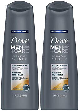 Dove Men   Care Dermacare Scalp - Anti-Dandruff Shampoo   Conditioner 2 in 1 - Dryness   Itch Relief - Net Wt. 12 FL OZ (355 mL) Per Bottle - Pack of 2 Bottles