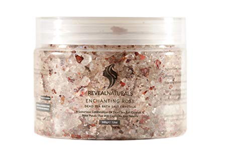 Reveal Naturals Dead Sea Bath Salts Crystals Enchanting Rose - Argan Oil - Essential Oil