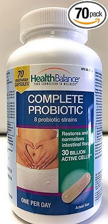 HealthBalance Complete Probiotic 8 probiotic strains / 30 Billion Active Cells, 70 vegi caps