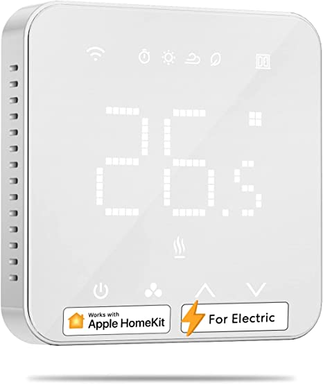 Smart Thermostats, meross WiFi Thermostat for Electric Heating, Room Thermostat for Floor Heating, Compatible with Apple Homekit Alexa Google SmartThings 2.4 Ghz WIFI Only Voice/Remote Control