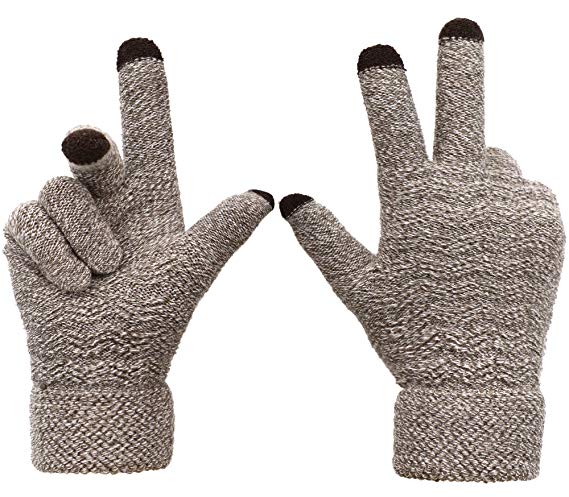 Arctic Paw Men's 3 Finger Touchscreen Sensitive Knit Winter Gloves