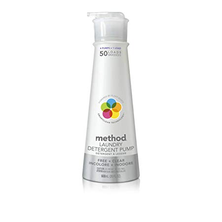 Method Laundry Detergent with Pump, Free   Clear, 20 Ounce, 50 Loads