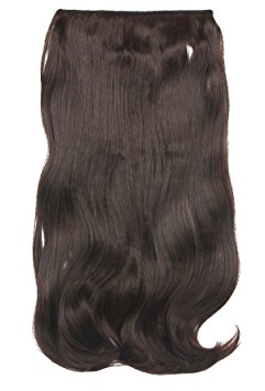 SARLA® Halo Synthetic Hairpieces Flip in Women Hair Extensions Natural Wave Hidden Halo Hair Extensions M01 (6# Medium Brown)