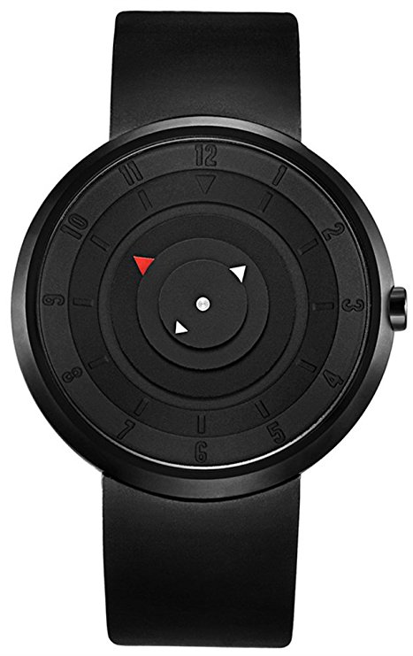 Break Futuristic Creative Compass Inspired Design Unisex Silicone Waterproot Gift Quartz Sport Watch