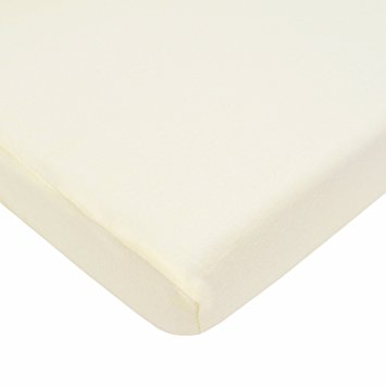 TL Care 100% Cotton Value Jersey Knit Fitted Portable/Mini-Crib Sheet, Ecru