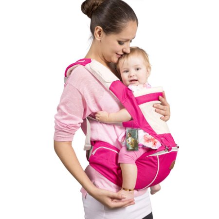Bebamour New Style Designer Sling and Baby Carrier 2 in 1 ,Rose Red