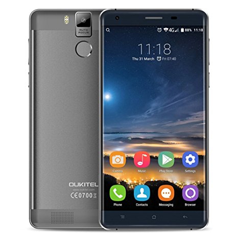 Original OUKITEL K6000 PRO 5.5" OGS FHD Android 6.0 MTK6753 Octa Core 4G LTE smartphone 13MP 3gb ram 32gb rom dual sim 6000mah