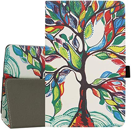 Gylint Galaxy Tab A 10.1 (2019) Case, SlimBook Pu Leather Folio Stand Case Cover with Pencil Holder for Samsung Galaxy Tab A 10.1 (2019) SM-T510 (Wi-Fi); SM-T515 (LTE) Lucky Tree