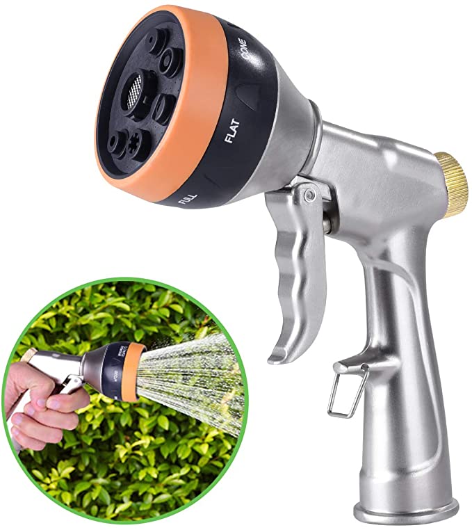 G-HOSE Hose Nozzle Hose Spray Nozzle Heavy Duty High Pressure Water Hose Nozzle Sprayer with Adjustable 7 Patterns for Garden Watering,Car Washing and Pet Showering