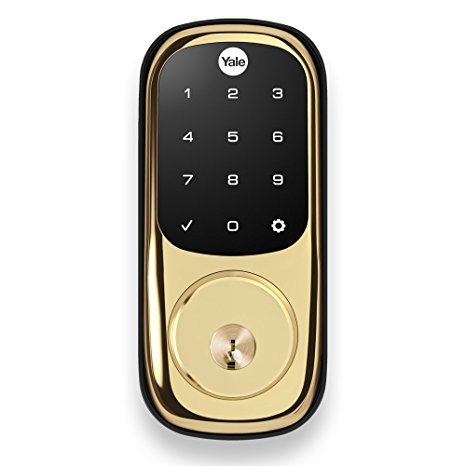 Yale Assure Lock Touchscreen Deadbolt with ZigBee in Polished Brass Works with Echo Plus, Samsung SmartThings, Iris and more (YRD226HA2605)