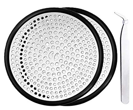 LinKqin Shower Drain Hair Trap Hair Catcher Shower Drain Cover Stainless Steel 4.3 Inches