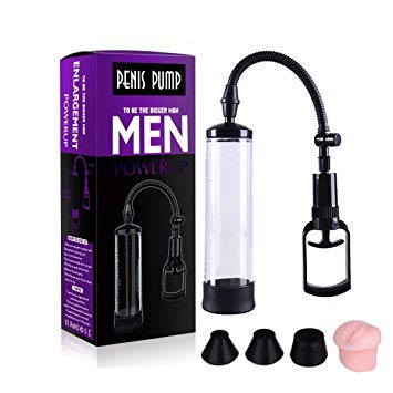LIVE4COOL Manual Penis Vacuum Air Pump Strengthen Enlarger Booster Extender Setting Device for Men Power Up Massage Care with Masturbation Cup