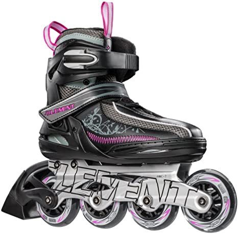 5th Element Lynx LX Womens Recreational Inline Skates, Black and Pink