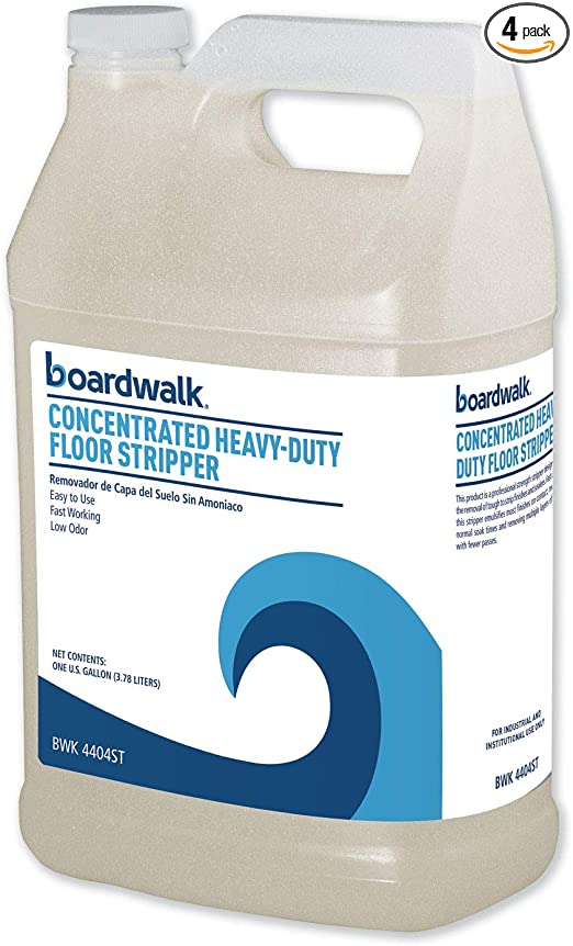 Boardwalk 4404St Concentrated Heavy-Duty Floor Stripper, 1 Gal Bottle, 4/Carton
