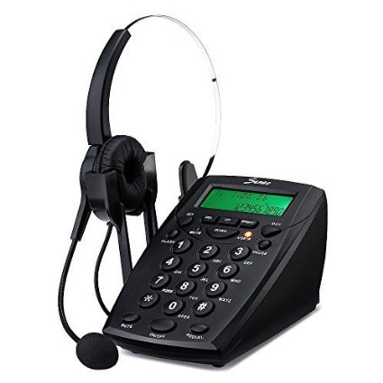 Seneo Dialpad with Headset Call Center Telephone Tone Dial Key Pad with Noise Cancellation and REDIAL