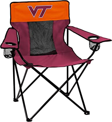 Logo Brands NCAA Collegiate Unisex Adult Elite Chair with Two Cups Holder, One Size, Multicolor