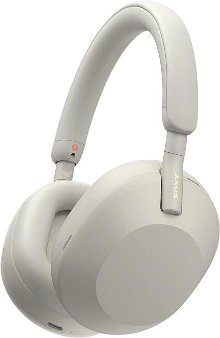 Sony WH-1000XM5 Noise Canceling Wireless Headphones - 30hr Battery Life - Over-Ear Style - Optimized for Alexa and Google Assistant - Built-in mic for Calls - Silver