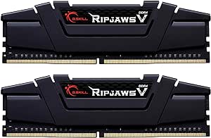 G.SKILL Ripjaws V Series (Intel XMP) DDR4 RAM 32GB (2x16GB) 4000MT/s CL18-22-22-42 1.40V Desktop Computer Memory UDIMM - Black (F4-4000C18D-32GVK)