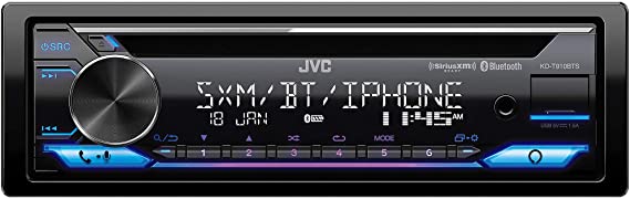 JVC KD-T910BTS Car Stereo with Bluetooth, Front USB, AUX, Amazon Alexa, SirusXM Radio Ready, Hi-Power Amplifier