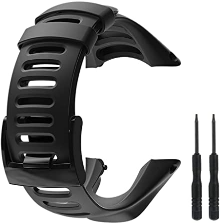 Picowe Watch Band Strap, All Black Replacement Strap Compatible with Suunto Ambit 1/2/2S/2R/3 Sport/3 Run/3 Peak