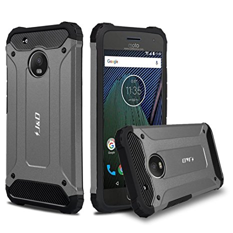 Moto G5 Plus Case, J&D [ArmorBox] [Dual Layer] Hybrid Shock Proof Protective Rugged Case for Motorola Moto G5 Plus (5.2") - [NOT Compatible With Moto G5 5.0"]