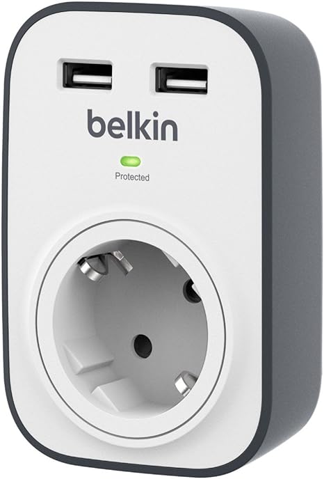 Belkin SurgeCube Prise murale parasurt.   2xUSB 2,4A BSV103vf