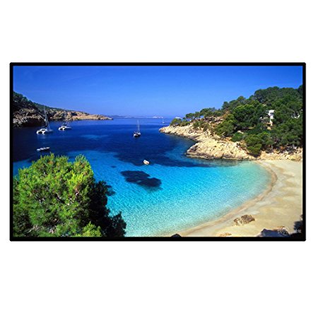 Excelvan Outdoor Portable Movie Screen 16:9 Home Cinema Projector Screen, PVC Fabric (100)