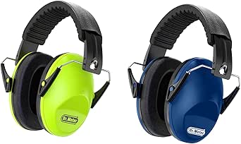 Dr.meter Ear Muffs for Noise Reduction, Green Dark Blue