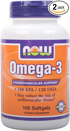 NOW Foods Omega-3 2000mg, 100 Softgels (Pack of 2)