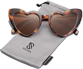 SOJOS Heart Shaped Sunglasses Clout Goggle Vintage Cat Eye Mod Style Retro Glasses Kurt Cobain SJ2062