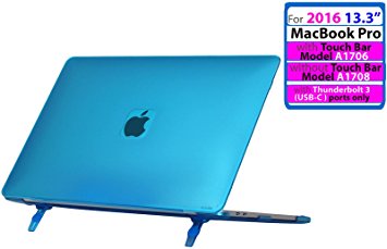iPearl mCover Hard Shell Case for new 2016 13-inch Model A1706 / A1708 MacBook Pro (Aqua)