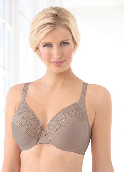 Glamorise Plus Size Embroidered Underwire Bra