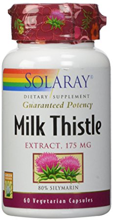 Solaray Milk Thistle Extract Supplement, 175mg, 60 Count