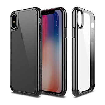 iPhone X Case, Patchworks Pure Shield Series in Black Dual Material German Polycarbonate TPU Extra Corner Air Pocket Air Vent Military Drop Tested Impact Protection Case