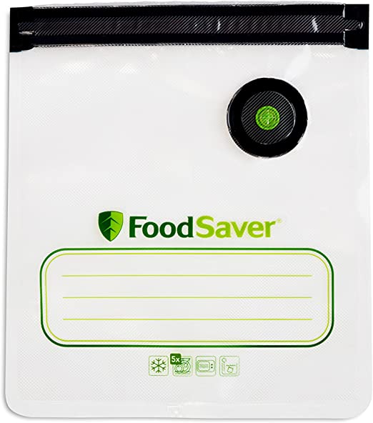 FoodSaver® Reusable Quart Vacuum Zipper Bags, for Use with FoodSaver Handheld Vacuum Sealers, 10 Count