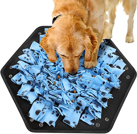 YOUTHINK Dog Snuffle Mat, Adjustable Snuffle Mat Dog Puzzle Toy for Metal Stimulation Encourages Natural Foraging Skills, Nosework for Cats Dogs Training and Stress Relief