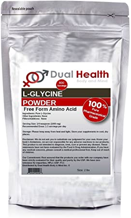 Pure Glycine Powder (2 lb) Bulk Supplements