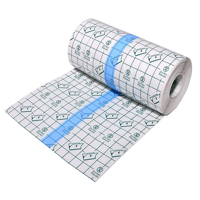 Tattoo Aftercare Waterproof Bandage 4 in x 8 yd Transparent Film Dressing Second Skin Healing Protective Clear Adhesive Bandages Tattoo Supplies Tattoo Bandage Roll