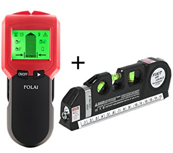 Stud Finder Multi-Scanner Stud Finders Center-Finding Stud Metal AC Wire WoodScanner Wall Stud Finder with Multipurpose Level