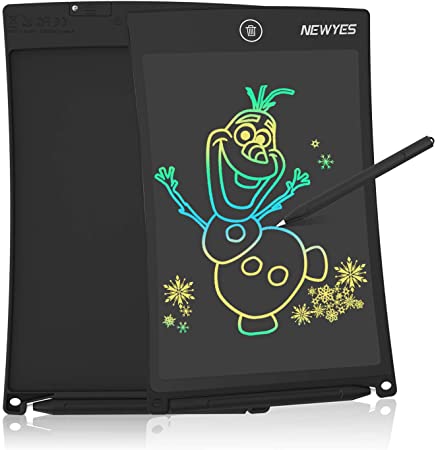 NEWYES Colourful Lcd Writing Tablet - Writing Pad 8.5 Inch Electronic Graphic Tablets Drawing Board Writing Toys for Kids Boys Girls(Black)