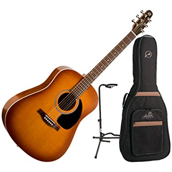Seagull Entourage Rustic Acoustic Guitar w/Seagull Gig Bag and Guitar stand